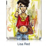 Studio of mode Lisa Red Ipad Skin